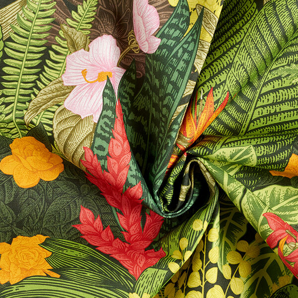 Tissu d’extérieur Canvas Plantes exotiques – vert foncé,  image number 3