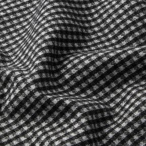 Maille pour manteau stretch à petits carreaux – gris clair/noir, 