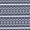 Tissu en coton Popeline Motif norvégien – bleu nuit,  thumbnail number 1