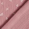 Tissu double gaze de coton Branche – vieux rose foncé/blanc,  thumbnail number 4