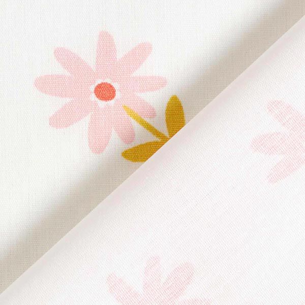 Coton enduit Petite fleur – blanc,  image number 4