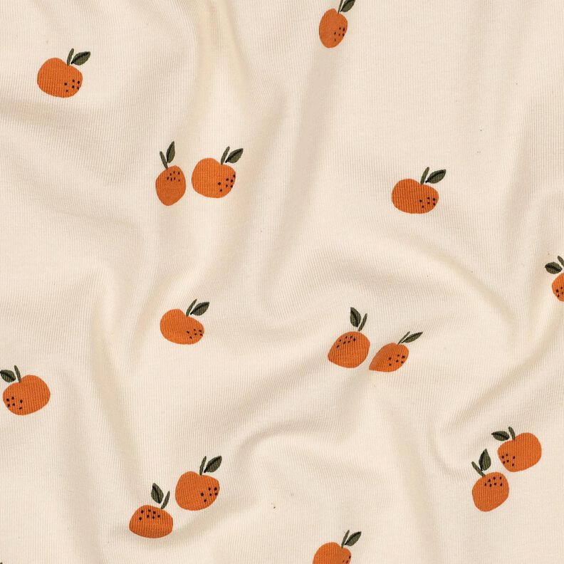 GOTS Jersey coton Oranges | Poppy Fabrics – beige clair/caramel,  image number 2