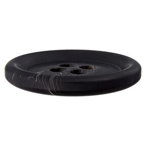 Bouton polyester 4 trous – noir/blanc, 