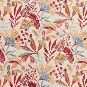 Tissu de décoration Semi-panama Flore – nature/baies, 
