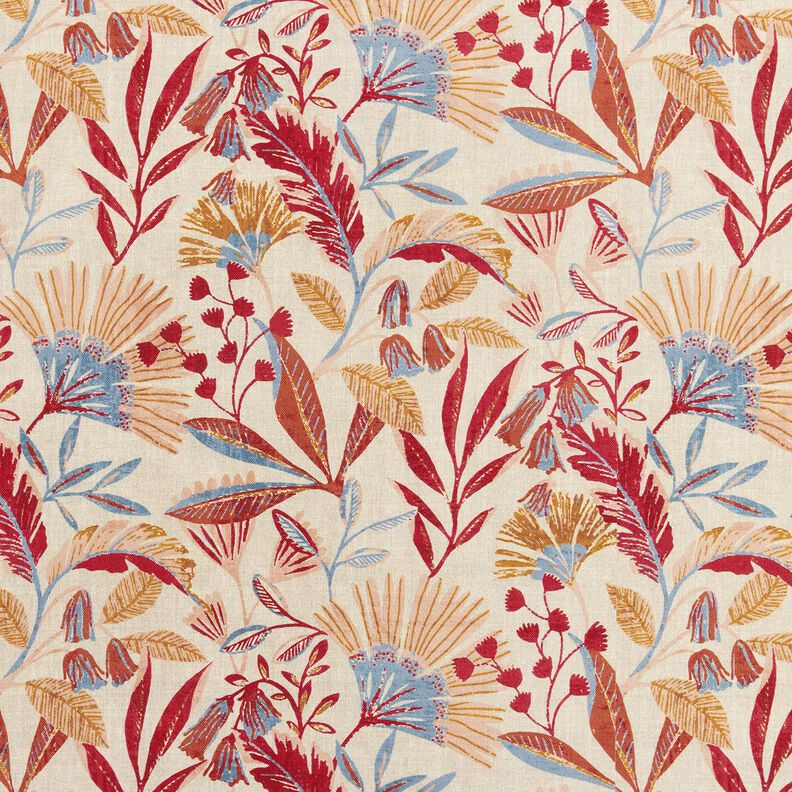 Tissu de décoration Semi-panama Flore – nature/baies,  image number 1