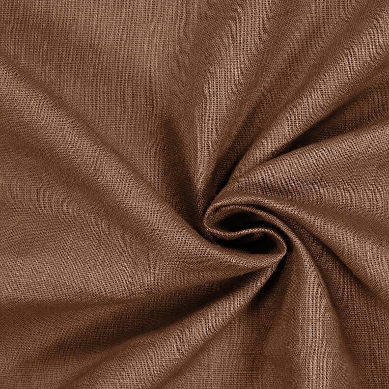 Tissu de lin en ramie mélangée medium – brun-marron,  image number 1
