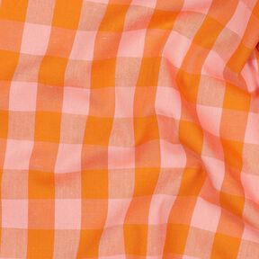 Popeline coton Carreau | Poppy Fabrics – rose/orange pêche, 
