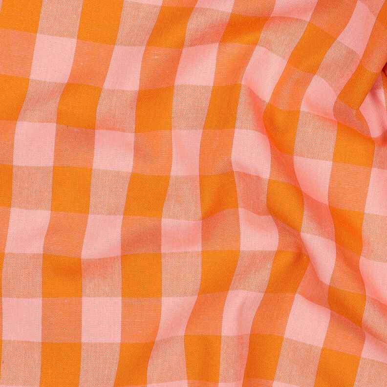 Popeline coton Carreau | Poppy Fabrics – rose/orange pêche,  image number 2