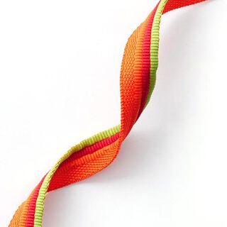 Trio passepoil [ 15 mm ] – vert clair/orange, 