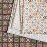 Tissu en coton Popeline Cercles de leurs – blanc/vert,  thumbnail number 5