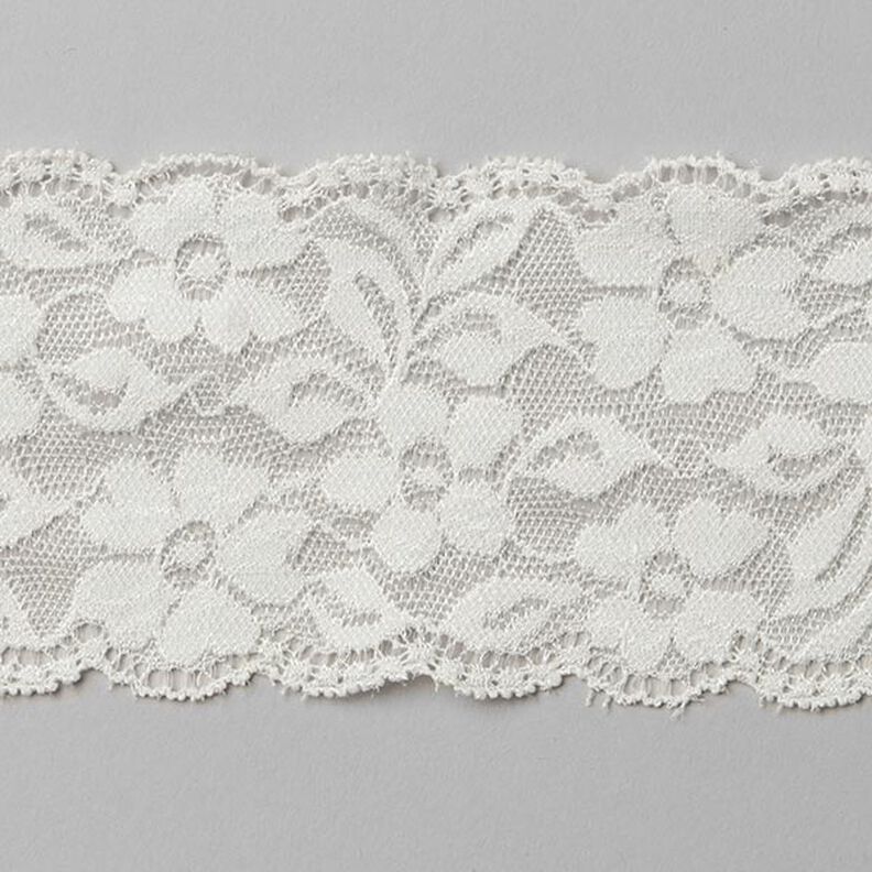 Dentelle de lingerie élastique [60 mm] - blanc cassé,  image number 1