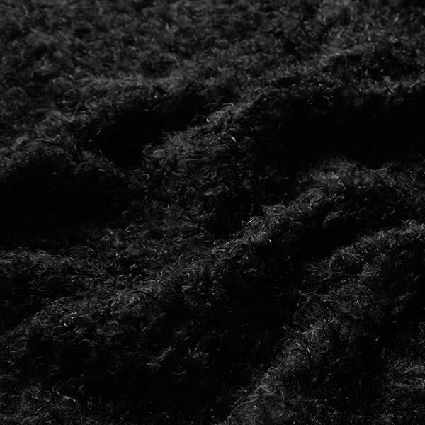 Fausse fourrure bouclée – noir, image number 2