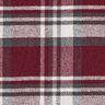Tissu de manteau à carreaux avec envers fourrure – rouge bordeaux/gris schiste,  thumbnail number 1