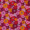 Tissu viscose Fleurs d’été – rouge feu/noir,  thumbnail number 1