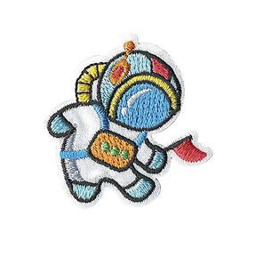 Application astronaute [ 3 x 3 cm ] – écru/bleu clair, 