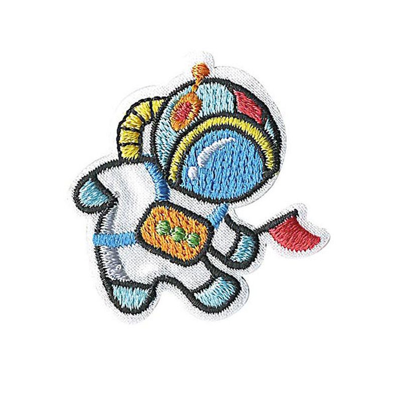 Application astronaute [ 3 x 3 cm ] – écru/bleu clair,  image number 1
