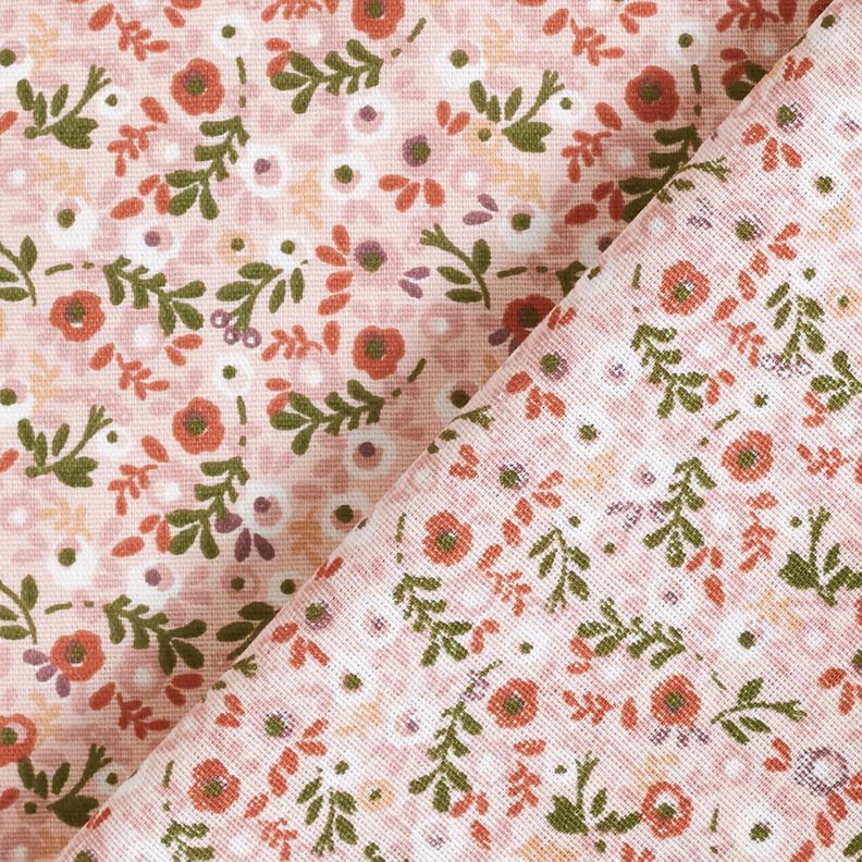 Popeline coton Petites fleurs – rosé/cuivre,  image number 4