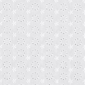 Batiste de coton Dentelle brodée Couronnes de fleurs – blanc, 