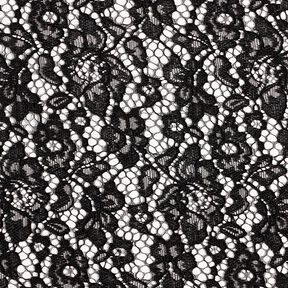 Dentelle bordée de fleurs – noir, 