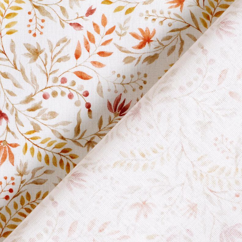 Popeline coton Rêve floral Impression numérique – blanc/cuivre,  image number 4