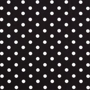 Popeline coton Grands pois – noir/blanc, 