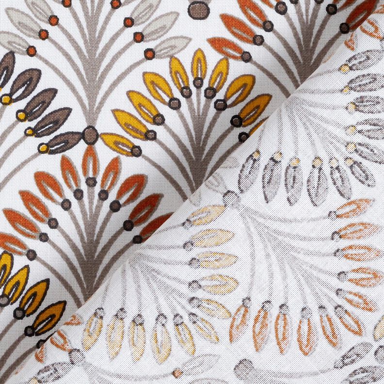 Tissu en coton Cretonne Éventail – taupe/ivoire,  image number 4