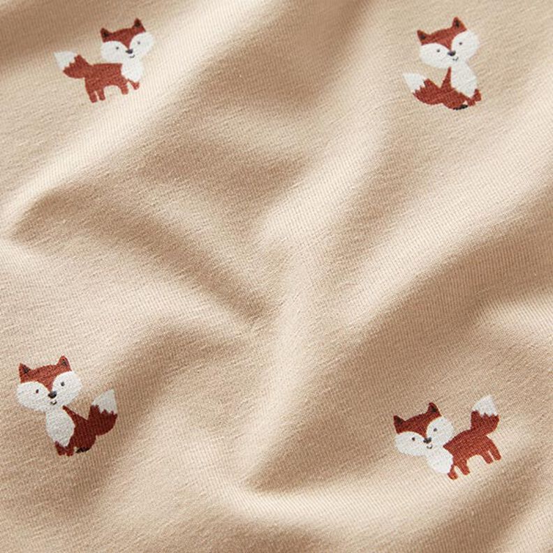Jersey coton Petits renards – sable,  image number 2