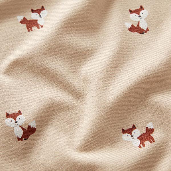 Jersey coton Petits renards – sable,  image number 2
