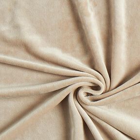 Velours stretch Tissu Nicki – beige clair, 