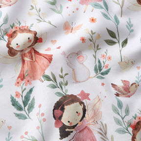 Popeline coton F&eacute;es des fleurs Impression num&eacute;rique &ndash; ivoire, 