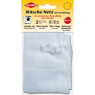 Filets à linge avec cordon de serrage [ 2 Pièces ] | Kleiber – blanc, 