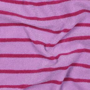 Jersey éponge Rayures | Poppy Fabrics – violet pastel/pourpre, 