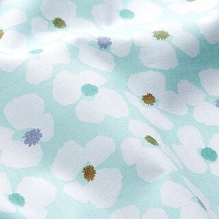 Tissu en coton Cretonne Fleurs – menthe, 