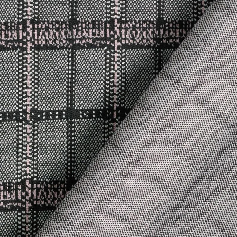 Maille jacquard à carreaux – noir/blanc, image number 4