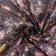 Crêpe mousseline à rayures brillantes fleurs rétro – noir,  thumbnail number 3