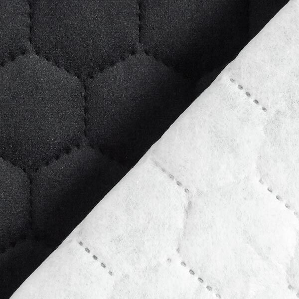Tissu de revêtement velours matelassé nid d'abeille – noir – Échantillon,  image number 6