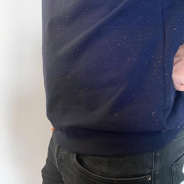 Sweat douillet taches colorées – bleu marine, image number 8