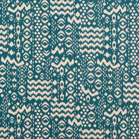 Tissu de d&eacute;coration Canvas Ethnique &ndash; p&eacute;trole/nature, 