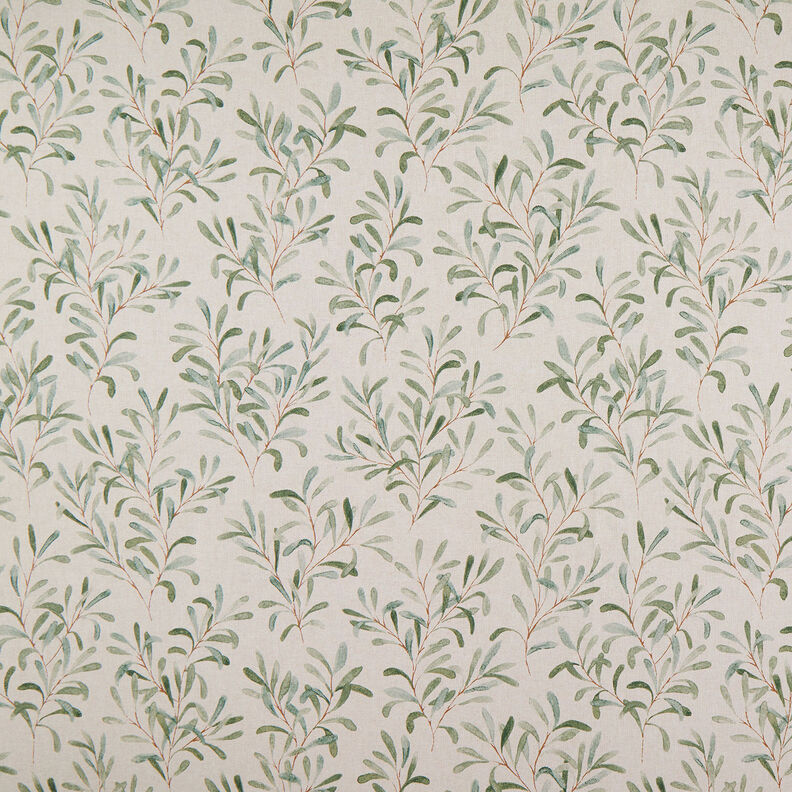 Tissu de décoration Semi-panama Gui – nature/vert,  image number 1