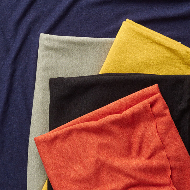 Tricot fin mélange viscose lin – roseau, image number 4