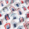 Tissu de décoration Semi-panama Maisons de plage – blanc/bleu marine,  thumbnail number 2