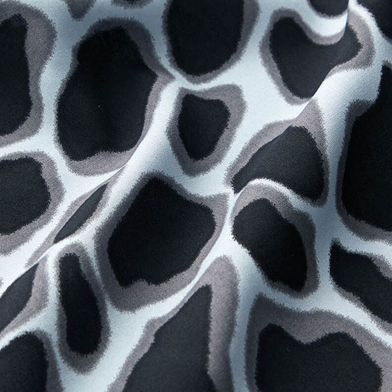 Tissu en viscose Motif léopard – bleu clair/noir,  image number 2
