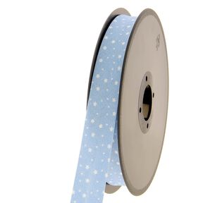 Biais étoiles Coton bio [20 mm] – bleu clair, 