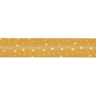Biais étoiles Coton bio [20 mm] – moutarde, 