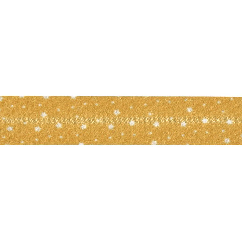 Biais étoiles Coton bio [20 mm] – moutarde,  image number 1