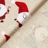 Tissu de décoration Semi-panama pères Noël joyeux – nature,  thumbnail number 4