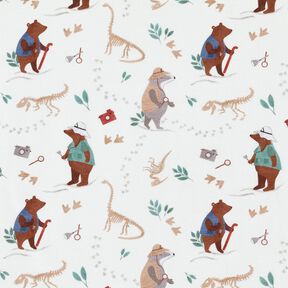 Jersey coton Explorateur de dinosaures  – écru, 