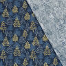 Tissu en coton Popeline Sapins délicats – bleu nuit/or,  thumbnail number 4