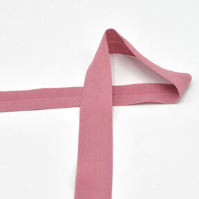 Biais élastique (pré-plié) mat [20 mm] – vieux rose, 