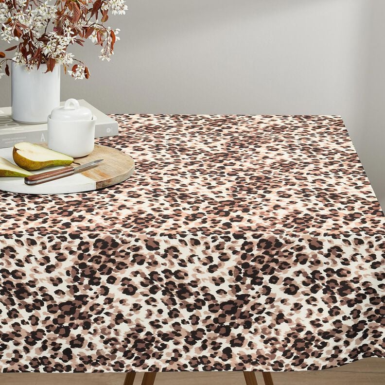 Tissu en coton Cretonne Taches de lion &ndash; beige clair/noir,  image number 5